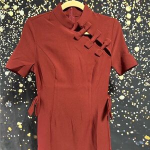 Commense Burgandy Dress Size S NWT
